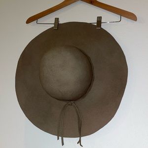 Light Brown Wide Brim Hat